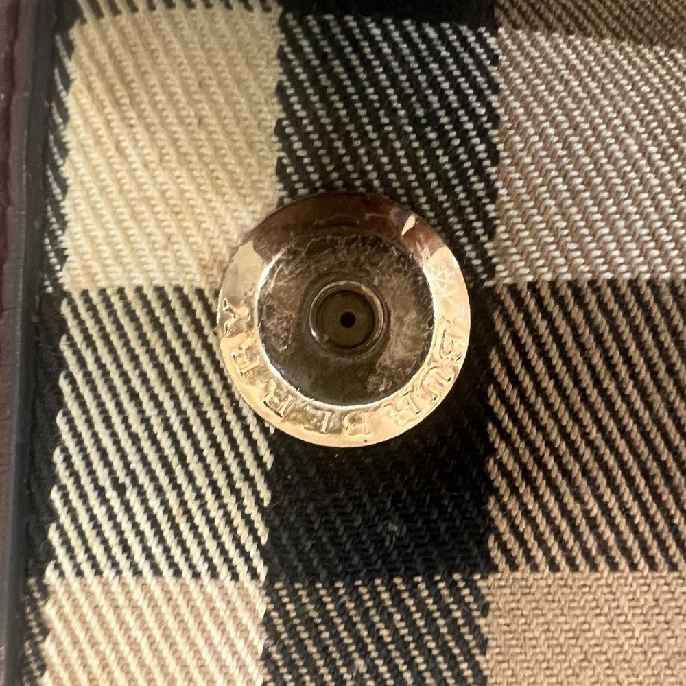 Burberry Brown/Beige House Check Coated Fabric Leather Shoulder Bag - Picture 12 of 16